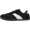imageWHITIN Wide Barefoot Sneakers for Women  Brogue Toe Cap Style  SuedeKnit HybridBlack