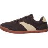imageWHITIN Wide Barefoot Sneakers for Women  Brogue Toe Cap Style  SuedeKnit HybridBrown Gum