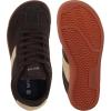imageWHITIN Wide Barefoot Sneakers for Women  Brogue Toe Cap Style  SuedeKnit HybridBrown Gum