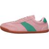 imageWHITIN Wide Barefoot Sneakers for Women  Brogue Toe Cap Style  SuedeKnit HybridPink Gum