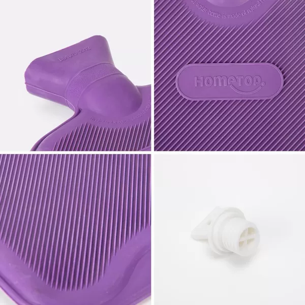 2 Liter Premium Classic Rubber Hot Water Bottle w/Cute Knit Cover 