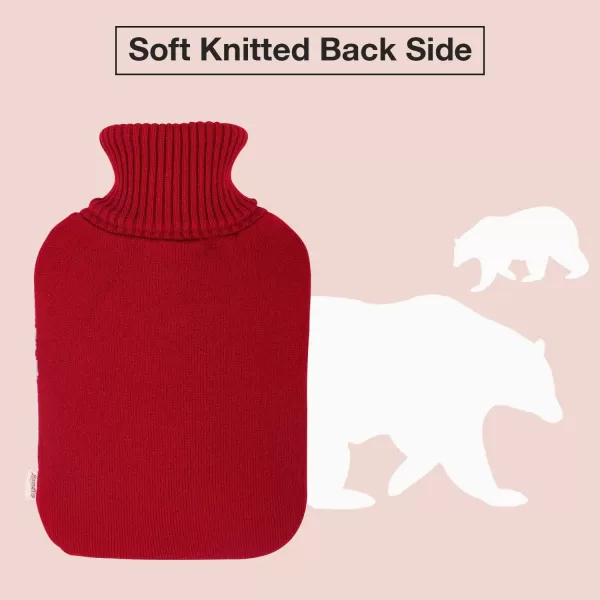 HomeTop Large 2 Liter Soft Knit Elegant Polar Bear Hot Water Bottle Cover - ONLY Cover 