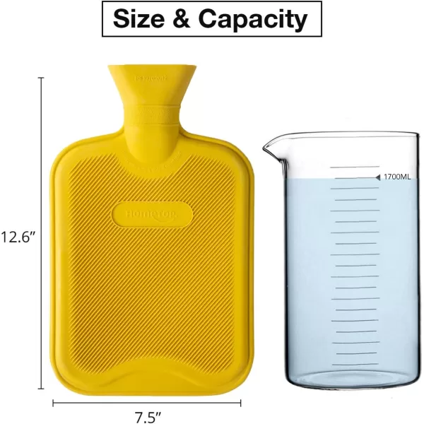HomeTop Premium Classic Rubber Hot Water Bottle 
