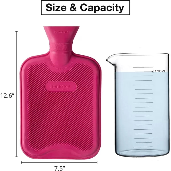 HomeTop Premium Classic Rubber Hot Water Bottle 
