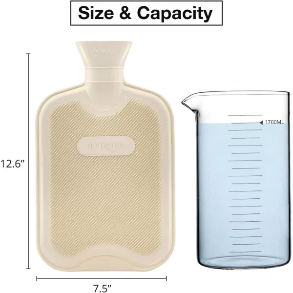 HomeTop Premium Classic Rubber Hot Water Bottle 