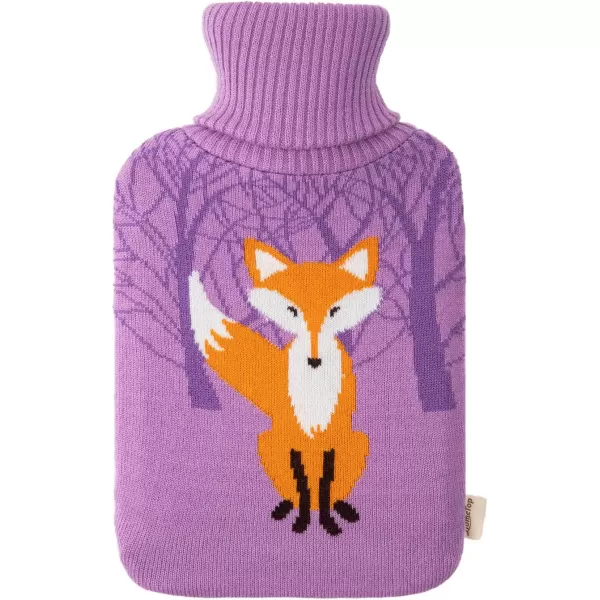 HomeTop Premium Classic Rubber Hot Water Bottle with Cute Knit Cover 