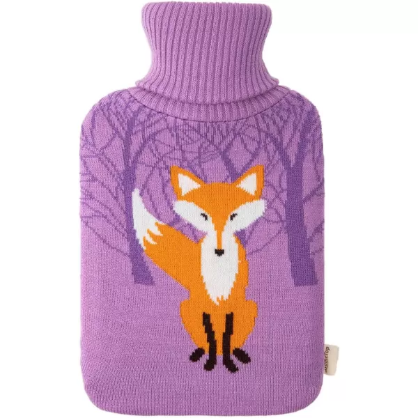 HomeTop Premium Classic Rubber Hot Water Bottle with Cute Knit Cover 
