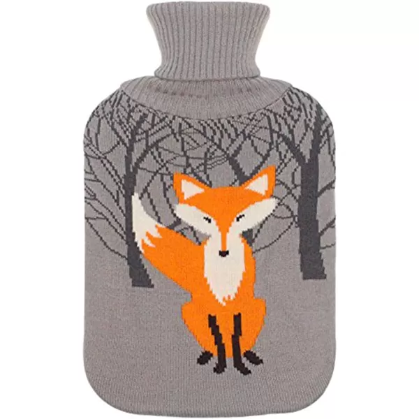 HomeTop Premium Classic Rubber Hot Water Bottle with Cute Knit Cover 