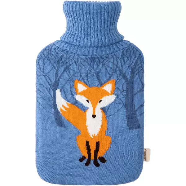 HomeTop Premium Classic Rubber Hot Water Bottle with Cute Knit Cover 