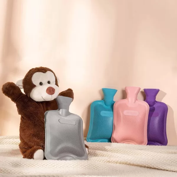 HomeTop Premium Classic Rubber Hot and Cold Water Bottle with Cute Stuffed Fox Cover 