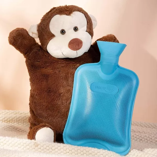 HomeTop Premium Classic Rubber Hot and Cold Water Bottle with Cute Stuffed Fox Cover 
