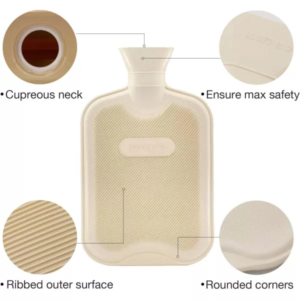 HomeTop Premium Classic Rubber Hot and Cold Water Bottle with Cute Stuffed Fox Cover 