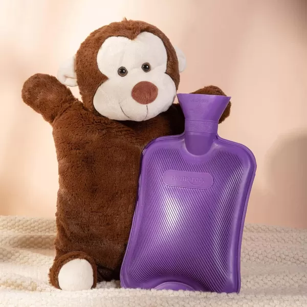 HomeTop Premium Classic Rubber Hot and Cold Water Bottle with Cute Stuffed Fox Cover 