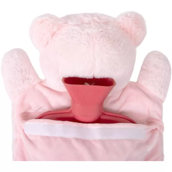 HomeTop Premium Classic Rubber Hot or Cold Water Bottle with Cute Stuffed Animal Cover 