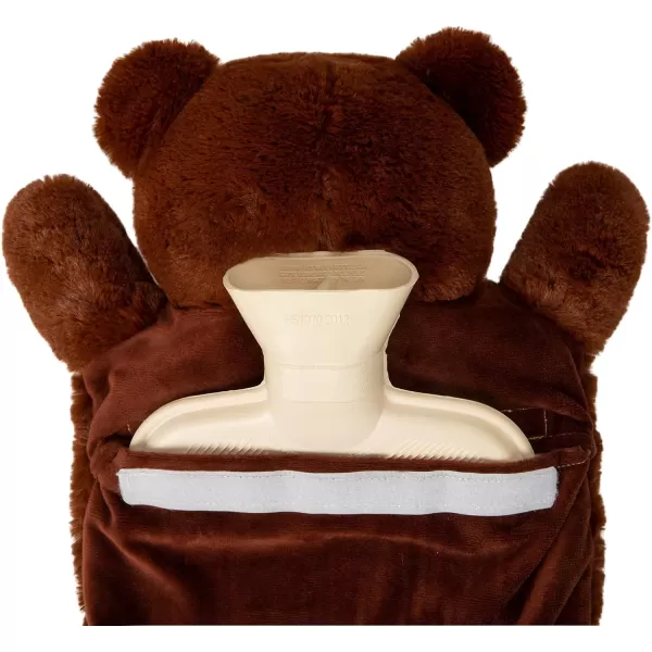 HomeTop Premium Classic Rubber Hot or Cold Water Bottle with Cute Stuffed Animal Cover 