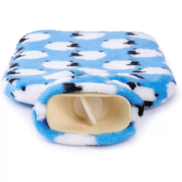 HomeTop Premium Classic Rubber Hot or Cold Water Bottle with Soft Fleece Cover 