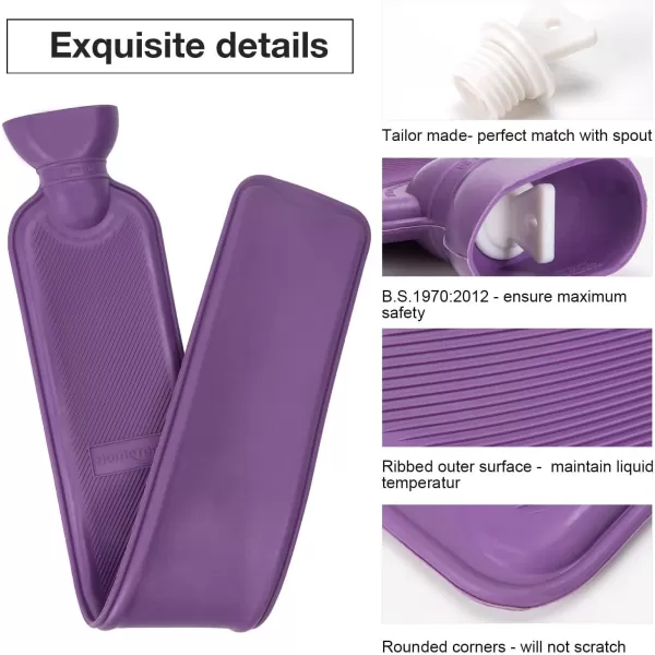 HomeTop Rubber 2.25 Liters Hot Water Bottle, Hot and Cold Therapy