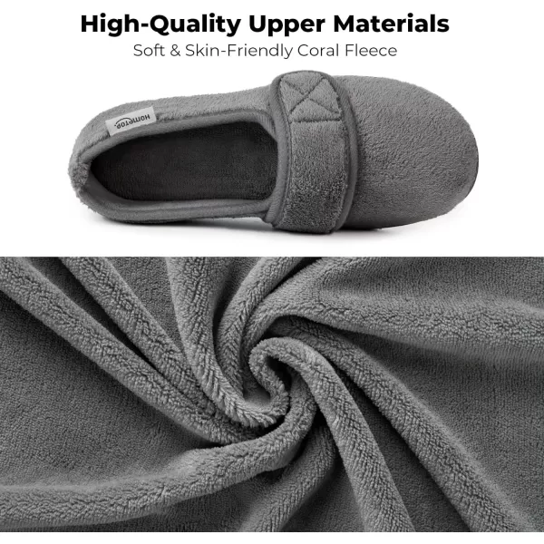 HomeTop Women's Comfy Memory Foam House Shoe Slippers with Customized Adjustable Hook and Loop