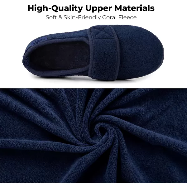 HomeTop Women's Comfy Memory Foam House Shoe Slippers with Customized Adjustable Hook and Loop