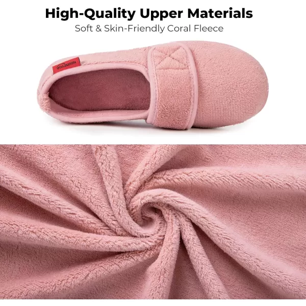 HomeTop Women's Comfy Memory Foam House Shoe Slippers with Customized Adjustable Hook and Loop