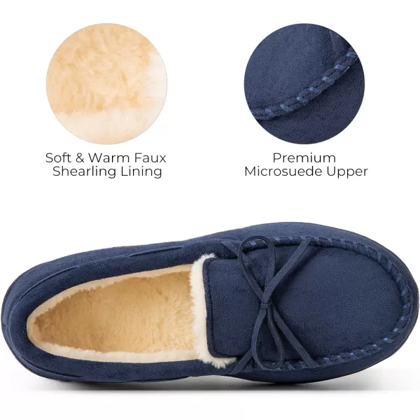 HomeTop Women's Moccasins House Slippers Memory Foam Indoor Outdoor Ladies Shoes