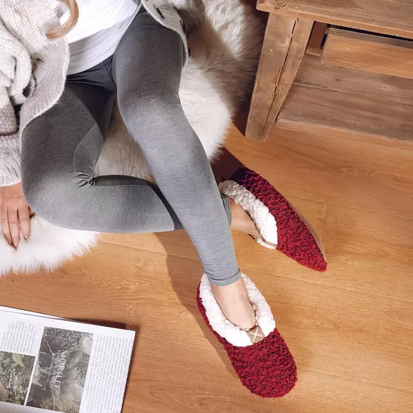 HomeTop Women's Soft Wheat hair Slipper Socks with Tweed Design