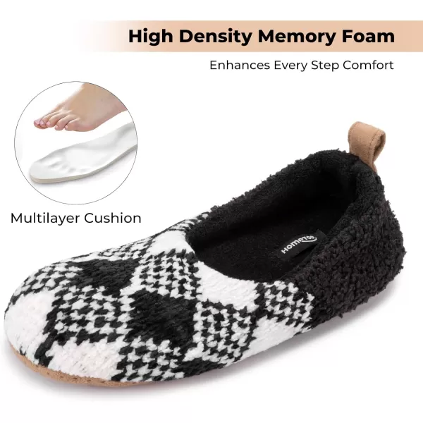 HomeTop Women's Soft Wheat hair Slipper Socks with Tweed Design