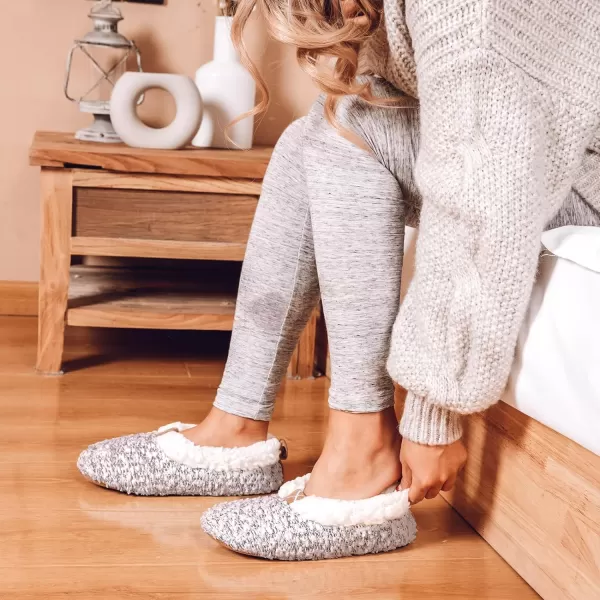 HomeTop Women's Soft Wheat hair Slipper Socks with Tweed Design