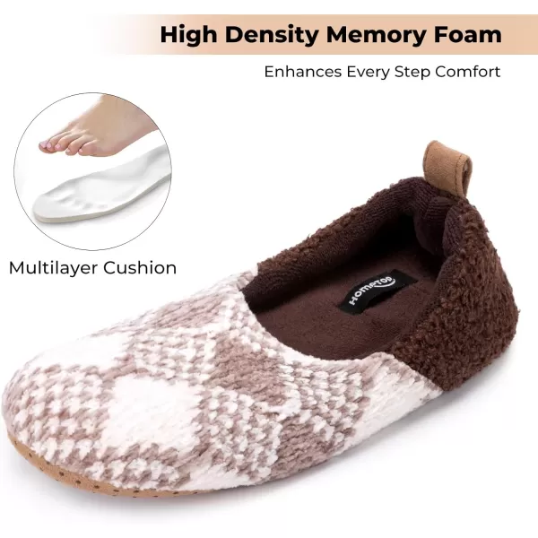 HomeTop Women's Soft Wheat hair Slipper Socks with Tweed Design
