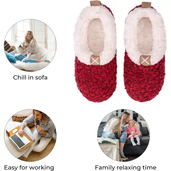 HomeTop Women's Soft Wheat hair Slipper Socks with Tweed Design