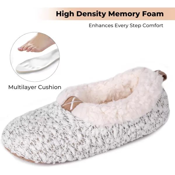 HomeTop Women's Soft Wheat hair Slipper Socks with Tweed Design