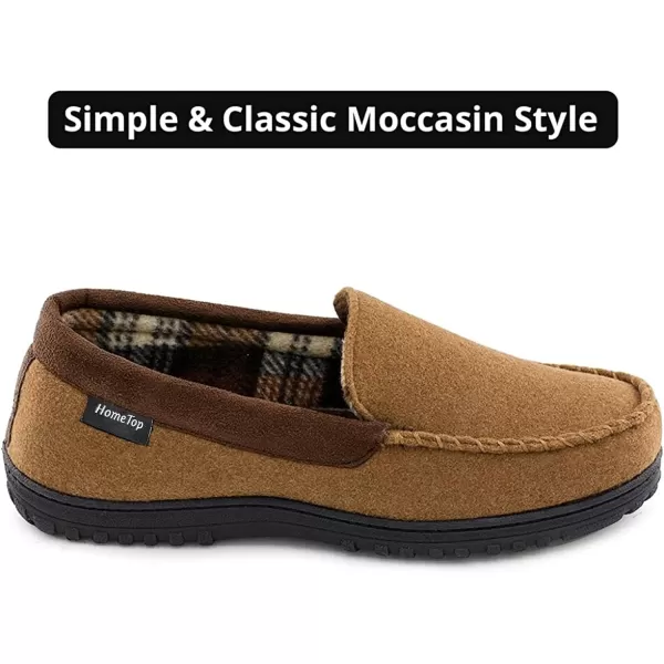 Men's Comfy Micro Wool Moccasin Slippers House Shoes Indoor/Outdoor