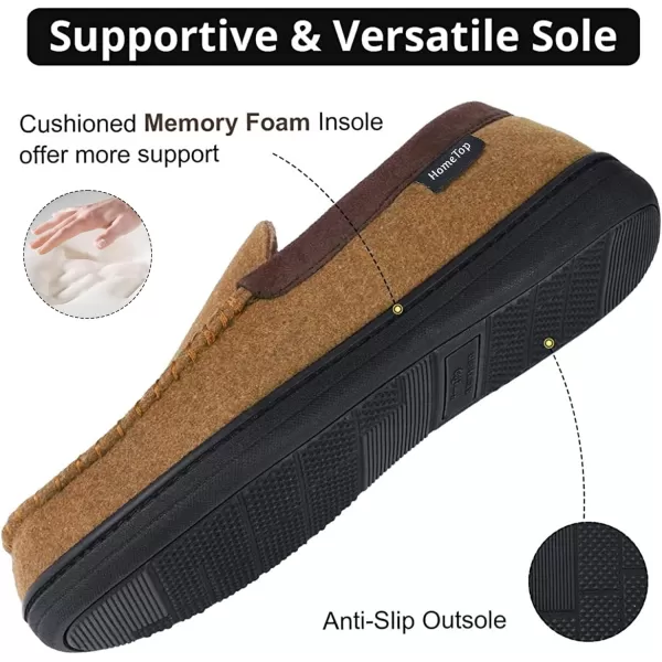 Men's Comfy Micro Wool Moccasin Slippers House Shoes Indoor/Outdoor