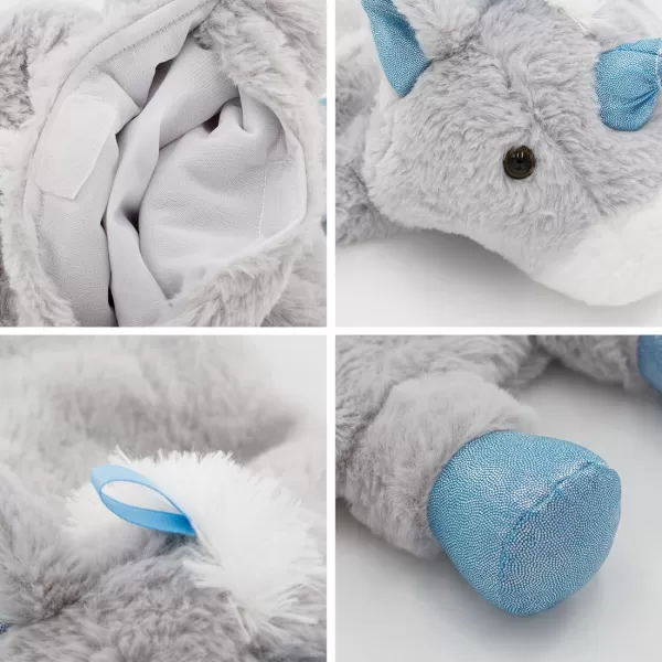 Premium Classic Rubber Hot Water Bottle with Cute Stuffed Plush Unicorn Cover 