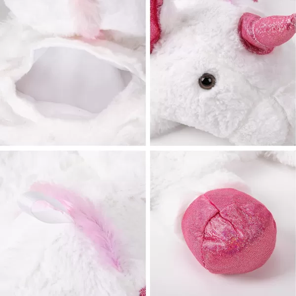 Premium Classic Rubber Hot Water Bottle with Cute Stuffed Plush Unicorn Cover 