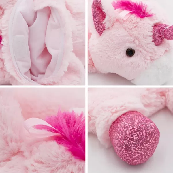 Premium Classic Rubber Hot Water Bottle with Cute Stuffed Plush Unicorn Cover 