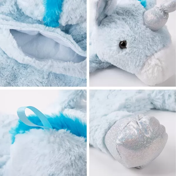 Premium Classic Rubber Hot Water Bottle with Cute Stuffed Plush Unicorn Cover 
