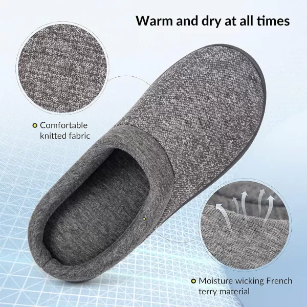Women's Warm Cotton Knit Memory Foam Slippers Soft Yarn House Slippers with Anti Slip Sole