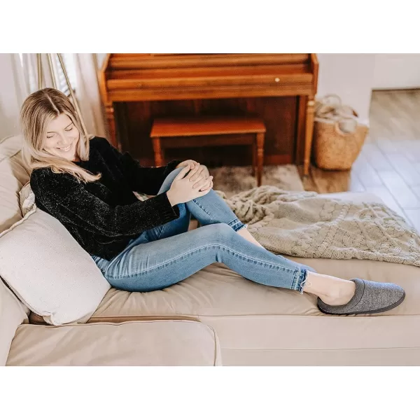 Women's Warm Cotton Knit Memory Foam Slippers Soft Yarn House Slippers with Anti Slip Sole