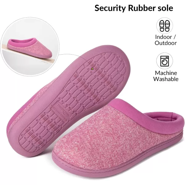 Women's Warm Cotton Knit Memory Foam Slippers Soft Yarn House Slippers with Anti Slip Sole