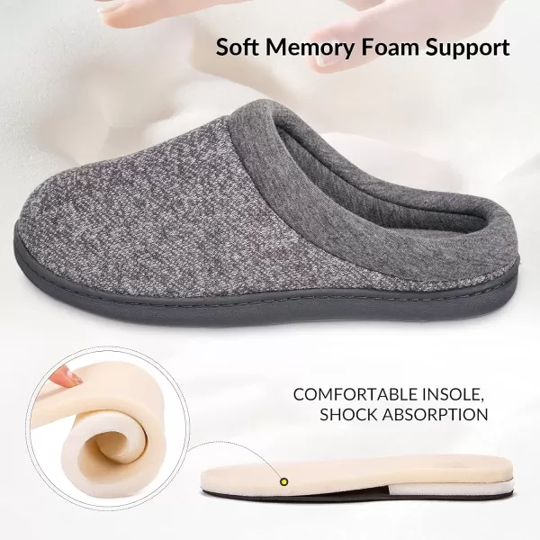 Women's Warm Cotton Knit Memory Foam Slippers Soft Yarn House Slippers with Anti Slip Sole