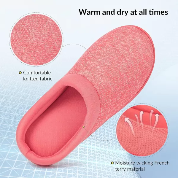 Women's Warm Cotton Knit Memory Foam Slippers Soft Yarn House Slippers with Anti Slip Sole