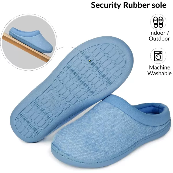 Women's Warm Cotton Knit Memory Foam Slippers Soft Yarn House Slippers with Anti Slip Sole