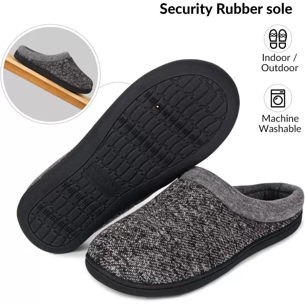 Women's Warm Cotton Knit Memory Foam Slippers Soft Yarn House Slippers with Anti Slip Sole