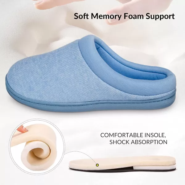 Women's Warm Cotton Knit Memory Foam Slippers Soft Yarn House Slippers with Anti Slip Sole