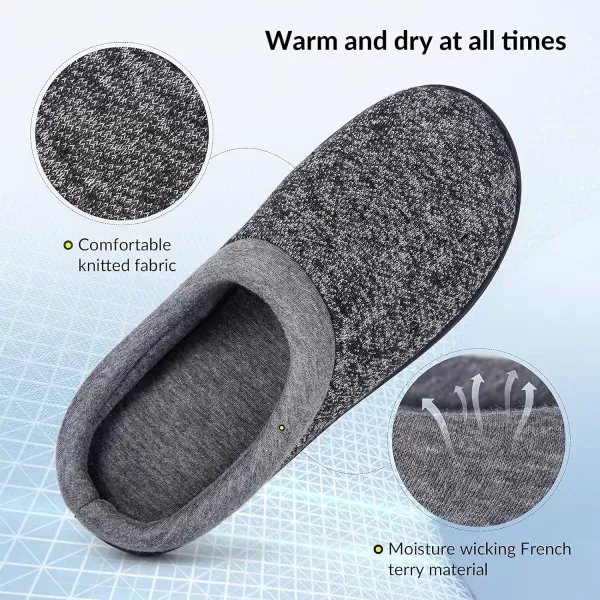 Women's Warm Cotton Knit Memory Foam Slippers Soft Yarn House Slippers with Anti Slip Sole