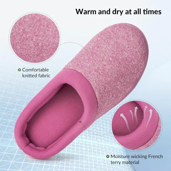Women's Warm Cotton Knit Memory Foam Slippers Soft Yarn House Slippers with Anti Slip Sole