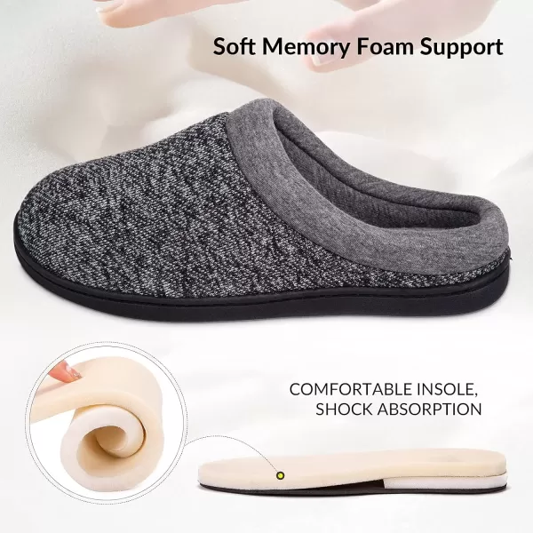 Women's Warm Cotton Knit Memory Foam Slippers Soft Yarn House Slippers with Anti Slip Sole
