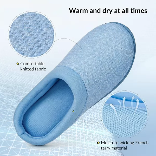 Women's Warm Cotton Knit Memory Foam Slippers Soft Yarn House Slippers with Anti Slip Sole