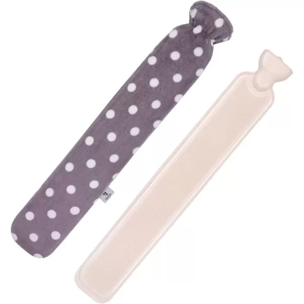 HomeTop Premium 2.25 Liters Rubber Hot Water Bottle w/Soft Bling Threads Knit Cover 